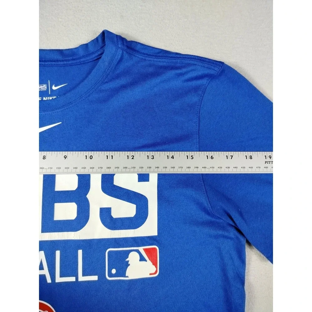 Chicago Cubs Shirt Mens Medium Blue MLB Baseball Nike Dri Fit Authentic Tee